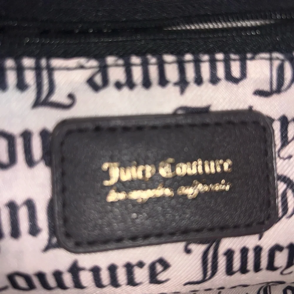 Juicy Couture Black and White crossbody Satchel bag  with Pink Accents